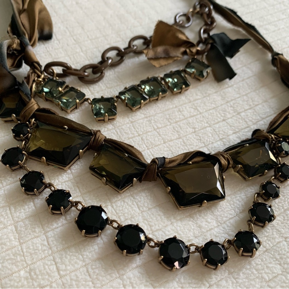 J Crew multi-layer gem necklace - Picture 6 of 14